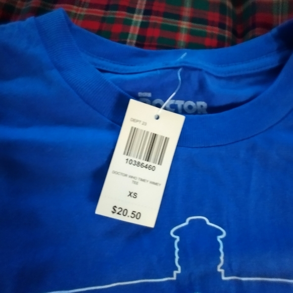 NWT Ripple Junction Doctor Who Blue Wibbly Wobbly tee XS - Picture 5 of 5